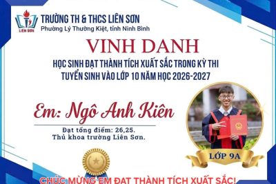 Vinh danh học sinh đạt thành tích xuất sắc trong kì thi tuyển sinh vào lớp 10 năm học 2026-2027